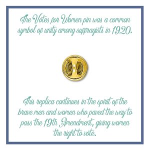 votes for women replica pin