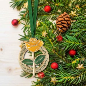 Centennial Rose Women's Suffrage Ornament
