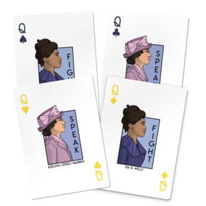 women's suffrage playing cards queens