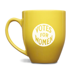 votes for women yellow mug
